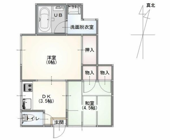 三須貸家　２号棟 ２ＤＫ